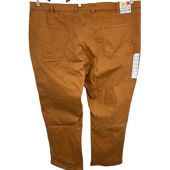 Tru Nation Mens Athletic Fit Stretch Jean Pants 52 x 30 Brown Denim 5-Pocket New - Picture 4 of 9